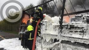 Garda update on truck fire on Dublin Cork Limerick M7 motorway in Laois