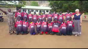 WATCH: Laois GAA Club generously donates jerseys to African school