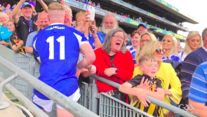 WATCH: Laois hurler hands his Mother the match ball before lifting the Joe McDonagh Cup