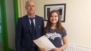 Joy in Heywood Community School in Laois with Leaving Cert results, with one student achieving 625 points 
