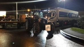 Angry farmers block Aldi distribution centre in Naas