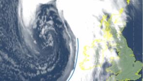 WATCH: Storm Brendan blows trampoline onto M7 motorway 