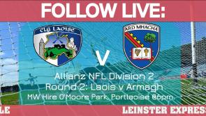 FOLLOW LIVE: All the action from the Laois footballers league clash with Armagh