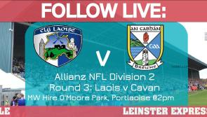 FOLLOW LIVE: All the action from the Laois footballers league clash with Cavan