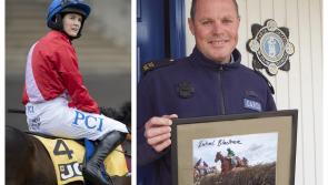 Rachel Blackmore helping Laois garda get past the post for seriously ill children