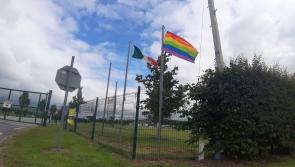 Big Laois GAA club flies the Irish and LGBTQ+ Rainbow flags with 'Pride' in Portlaoise