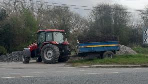 Turf protest or advertising on busy Laois Offaly road?