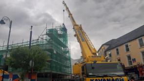 Crane soars high over Laois on Portlaoise's Main Street