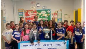 In Pictures: Great excitement at Timahoe N.S as All Ireland winners pay a visit 