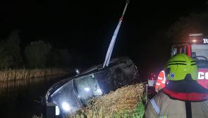Coast Guard helicopter called over car in the canal in Laois