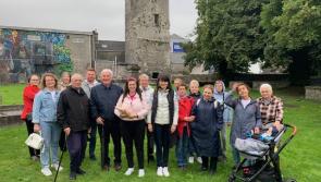Ukrainian war refugees in Laois taken on Portlaoise heritage tour