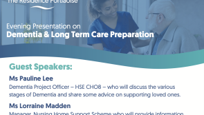 The Residence Portlaoise - Evening Presentation on Dementia & Long Term Care Preparation 19th October 2023 6.30PM - 8.30PM
