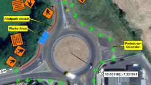 Laois Offaly traffic delays due to lights work on Portlaoise N80 roundabout