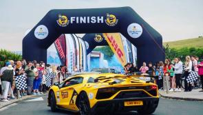 Convoy of luxury cars coming to Portlaoise for Bumblebee1000