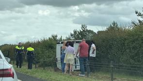 Traffic delays in Laois as van flips onto its side in M7 crash