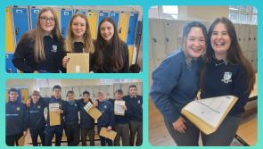 In Pictures: Smiles and delight in Mountmellick on Junior Cert Results Day