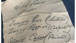 'Help us find them' - Irish hotel on the hunt for writers of mystery note found inside wall 