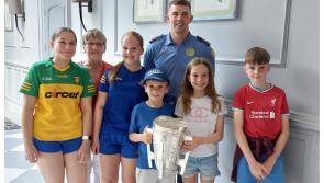 All-Ireland winning captain and Laois Garda quizzed by young GAA fans at Portlaoise homecoming