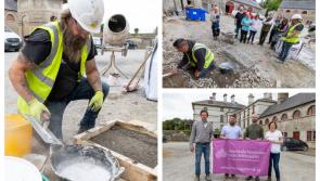 PICTURES: Laois locals try their hand at cobbling historic Stradbally site 
