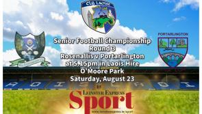 LIVE BLOG: Reigning SFC champions Portarlington take on Rosenallis for a quarter-final place