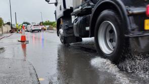 Storm Amy causes N80 road flood in Laois town