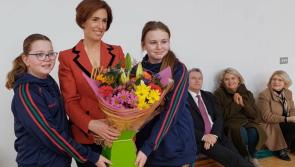 WATCH: Laois Gaelscoil's f&aacute;ilte for Minister for Education Hildegarde Naughton 