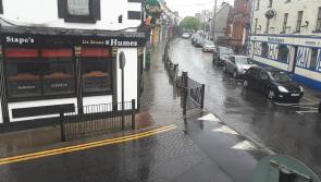 WATCH: Irish summer in Laois - it's spilling rain on Portlaoise's Main Street