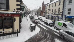 Blizzard like conditions in Portlaoise as snow engulfs midlands #watch #beastfromtheeast