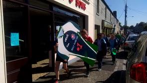 Portlaoise children marching to O'Moore Park for GAA Cumann na mBunscol hurling finals