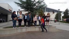 WATCH:  Laois Leaving Certs enjoy the banter as they perform traditional jump for joy