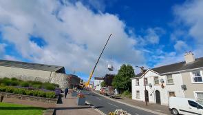 WATCH: 'You wouldn't want that to fall on you' - prefab  housing airlifted into Portlaoise