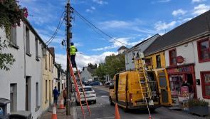 WATCH: ESB repair begins on power cable in Portlaoise