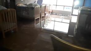 FLOODING - Up to 170 children rescued during Mountmellick flood  leaving creche damaged #WATCH