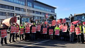 WATCH: IFA President and Laois man leads protest at County Hall in Portlaoise