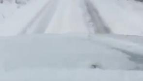 WATCH: Driving in snowy conditions in the Slieve Bloom Mountains