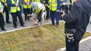 WATCH: Housing Minister Darragh O'Brien turns the sod of building site at historic Portlaoise convent