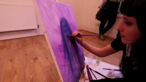 WATCH Laois artist paints live at her first Dublin exhibition