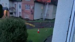 WATCH: Fire rips through Laois apartment block 