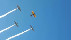 WATCH - Blue sky over Portlaoise the backdrop for fly-past in honour of Laois aviator