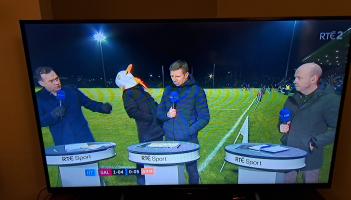WATCH: Sammy the Seagull photobombs RTE GAA coverage in Galway