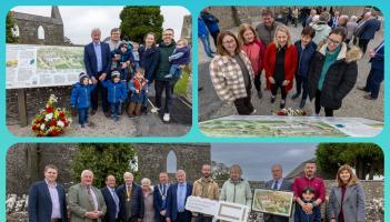 PICTURES: Laois locals unveil new feature of historic Aghaboe Abbey
