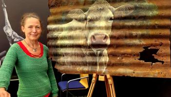Laois Offaly artist's corrugated iron paintings a big hit