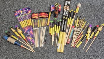 Gardaí display fireworks seized in Laois