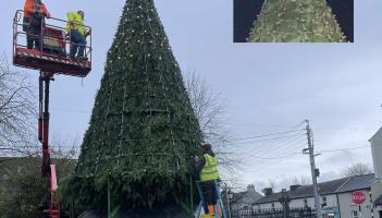 Outrage as Laois town's Christmas tree scaled at night