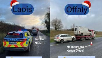 Driver turned away from checkpoint in Laois