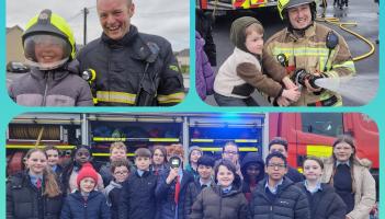 PHOTOS: Engines at the ready! Laois Dad brings exciting surprise to local primary school
