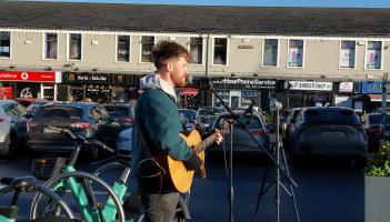 Laois busking in Lyster Square Portlaoise by Eddie Simmons from Roscrea