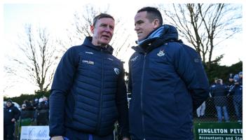 Laois senior football manager Justin McNulty reacts to Laois' O&rsquo;Byrne Cup loss to Dublin