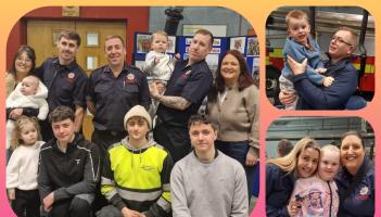 PICTURES: Laois lifesaving fire crew celebrate with families in Portlaoise
