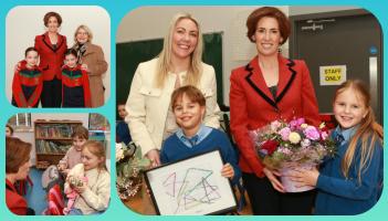 Pictures: Laois children give Education Minister a great Portlaoise schools welcome